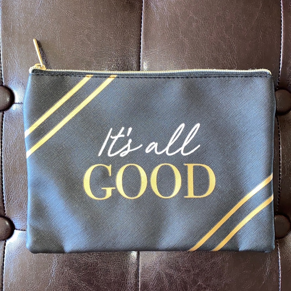 “it’s all GOOD” Womens Zippered Accessory Makeup Bag